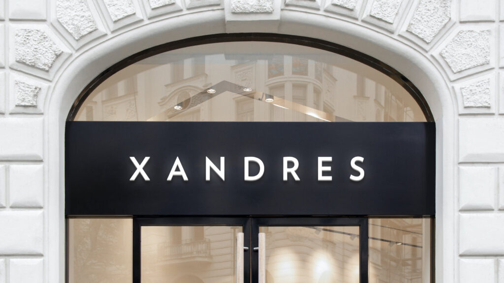 Xandres Belgium Branding - store front